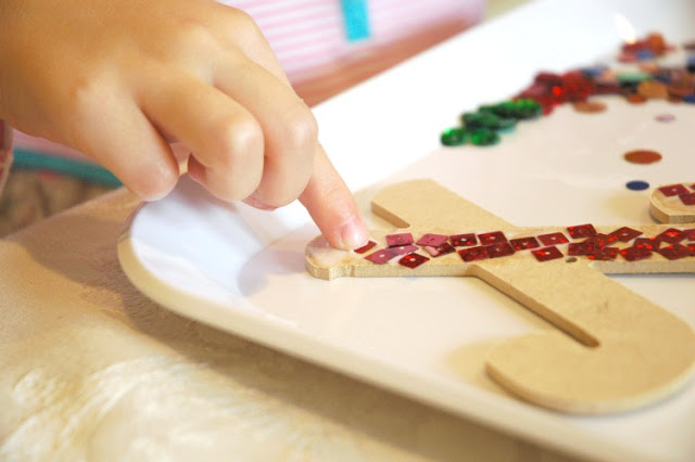 Sequin Ornaments | Cutting Tiny Bites