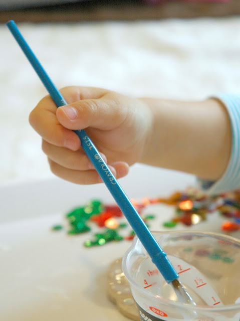 Sequin Ornaments | Cutting Tiny Bites