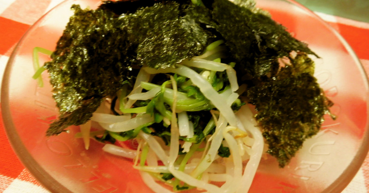 豆苗ともやしの海苔サラダ♪ by お魚キッチン [クックパッド] 簡単おいしいみんなのレシピが250万品