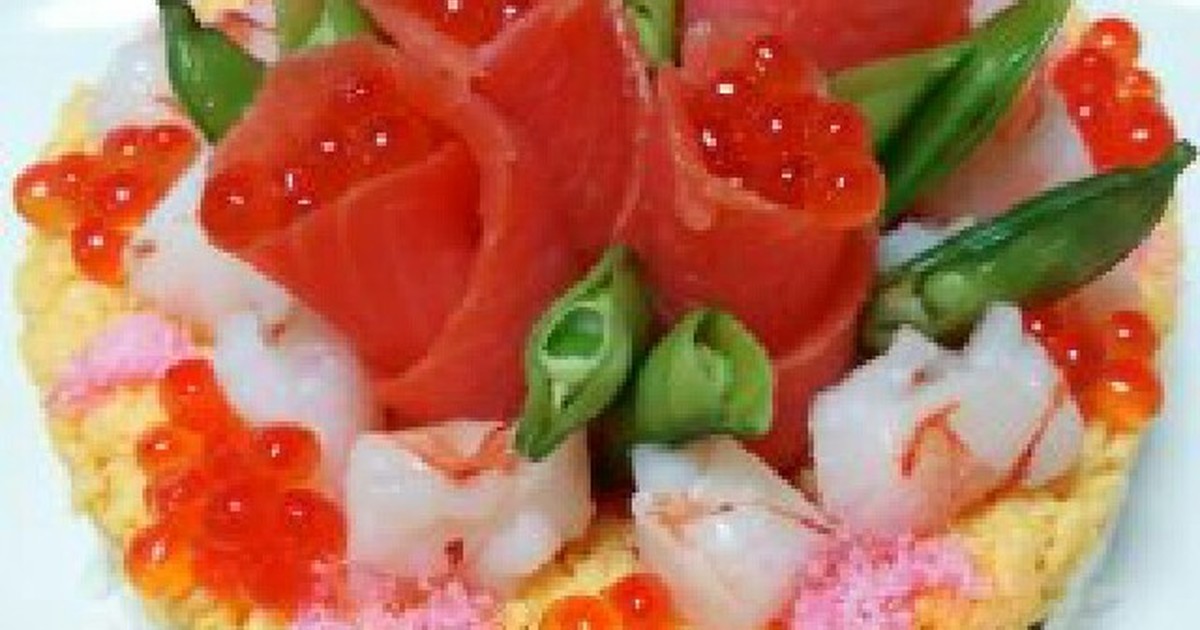 お祝いに！☆ちらし寿司ケーキ☆ by えみのりんこ [クックパッド] 簡単おいしいみんなのレシピが261万品