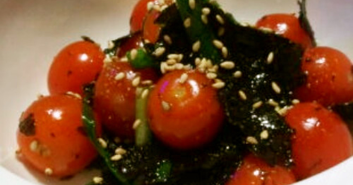 トマトと韓国海苔でナムル？風 by レモンジャ [クックパッド] 簡単おいしいみんなのレシピが245万品